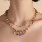 Astrid & Miyu Citrine November breloque clip dorée