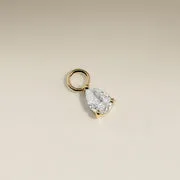 Astrid & Miyu Diamond Pearl Charm créoles or massif