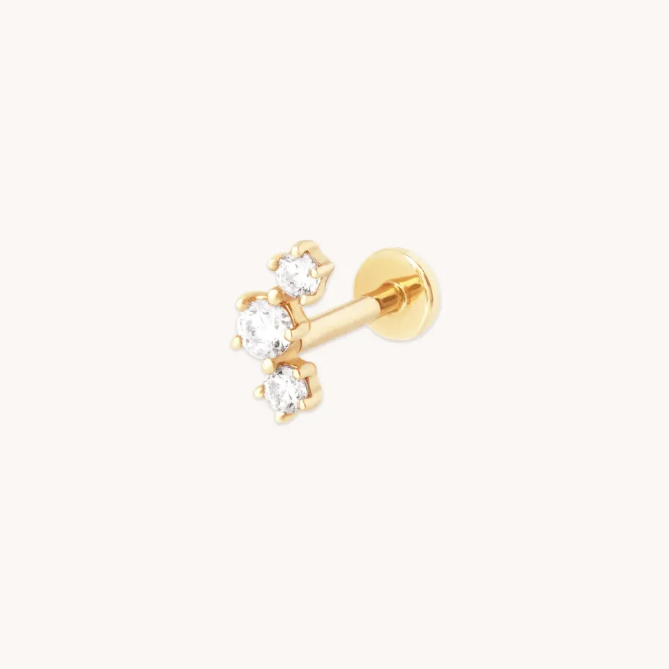 Astrid & Miyu Diamond Curved piercing diamant or massif