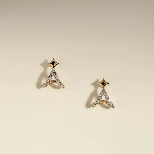 Astrid & Miyu Cosmic Star Illusion clous dorés opale
