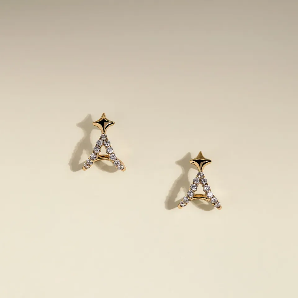 Astrid & Miyu Cosmic Star Illusion clous dorés opale