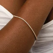 Astrid & Miyu Tennis Chain bracelet doré éclat soirée
