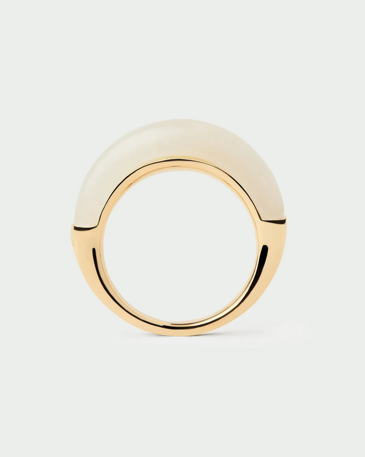 PDPAOLA Milky Quartz Nami Ring bague quartz laiteux