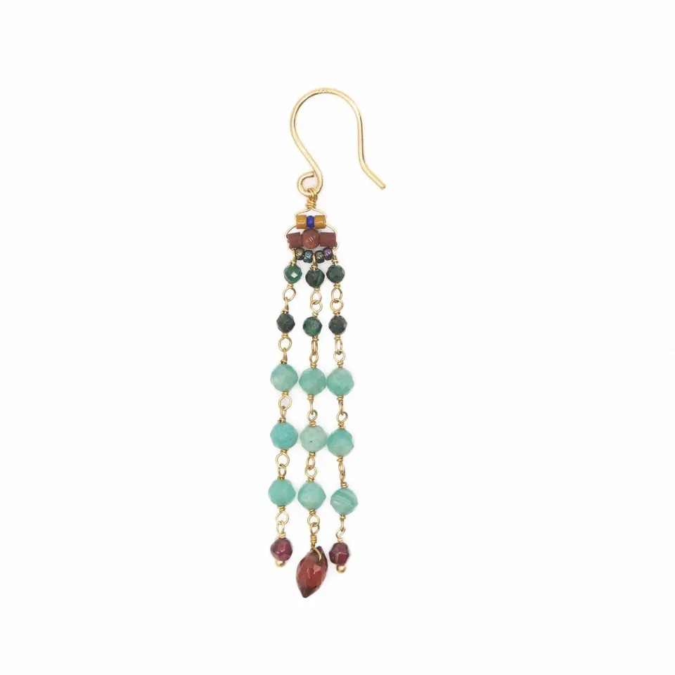 Le Fourbi de Capucine FDC36 boucles d'oreilles laiton doré 6,4 cm
