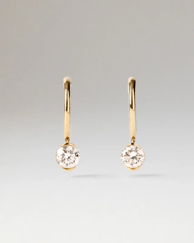 PDPAOLA Grace créoles or diamant 1 carat