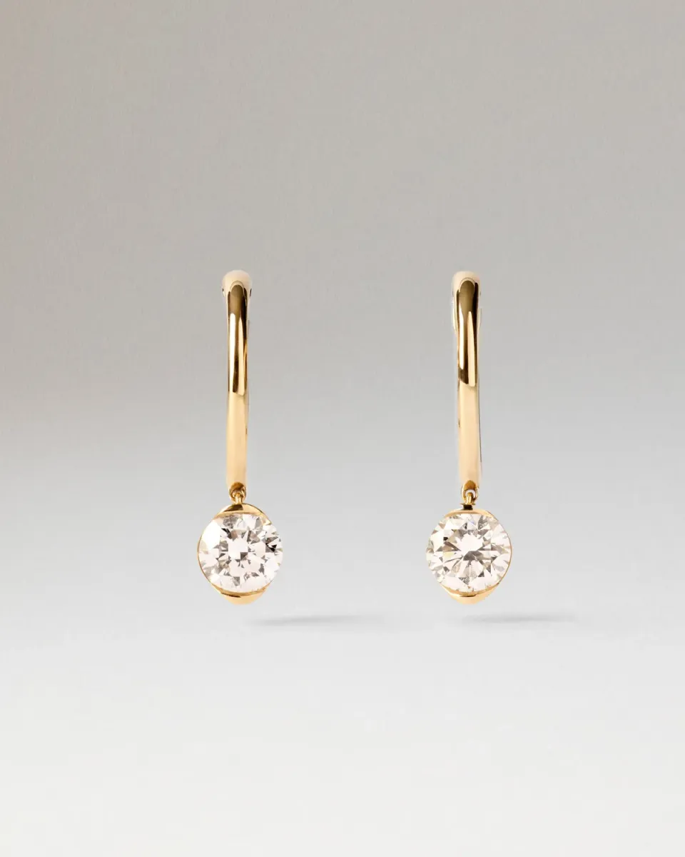 PDPAOLA Grace créoles or diamant 1 carat