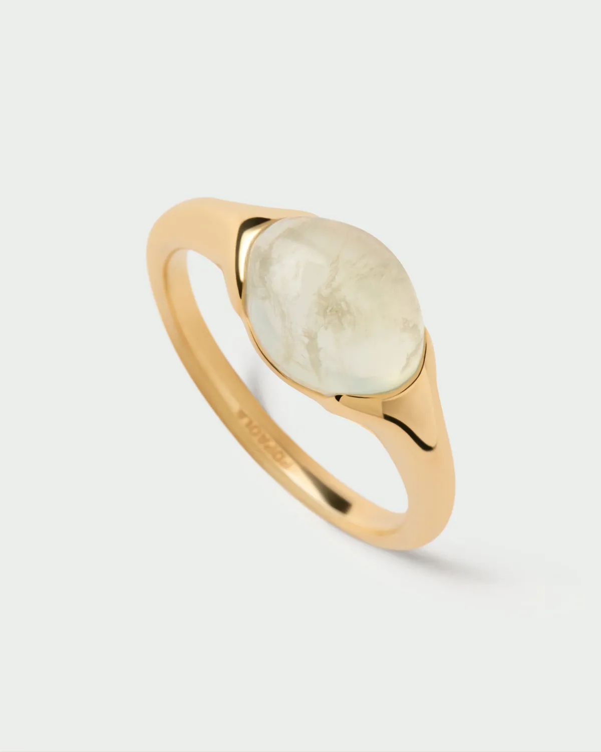 PDPAOLA Prehnite Bay bague préhnite taille 18