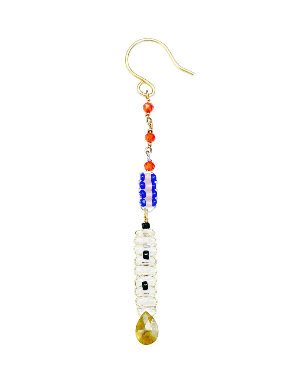 Le Fourbi de Capucine FDC411 boucles d'oreille hessonite