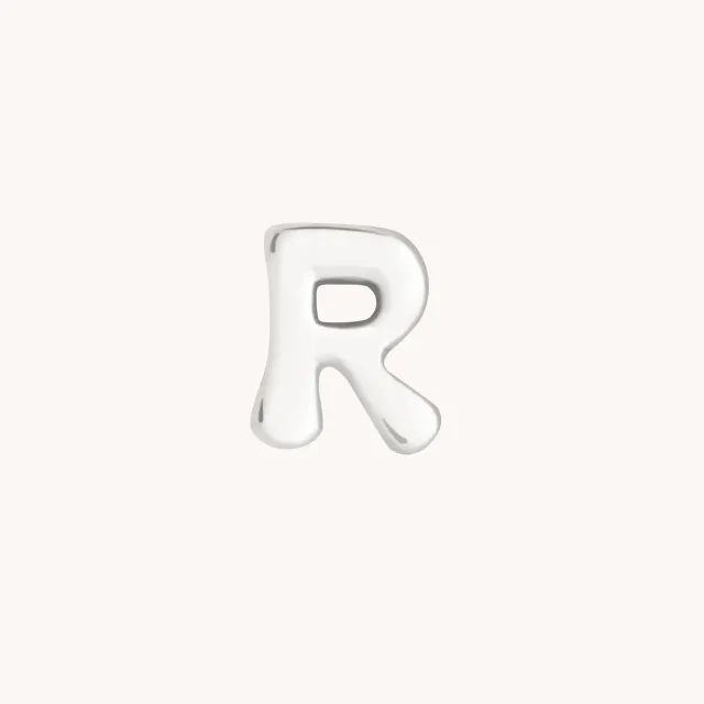 Astrid & Miyu R Initial Click charm or blanc lettre