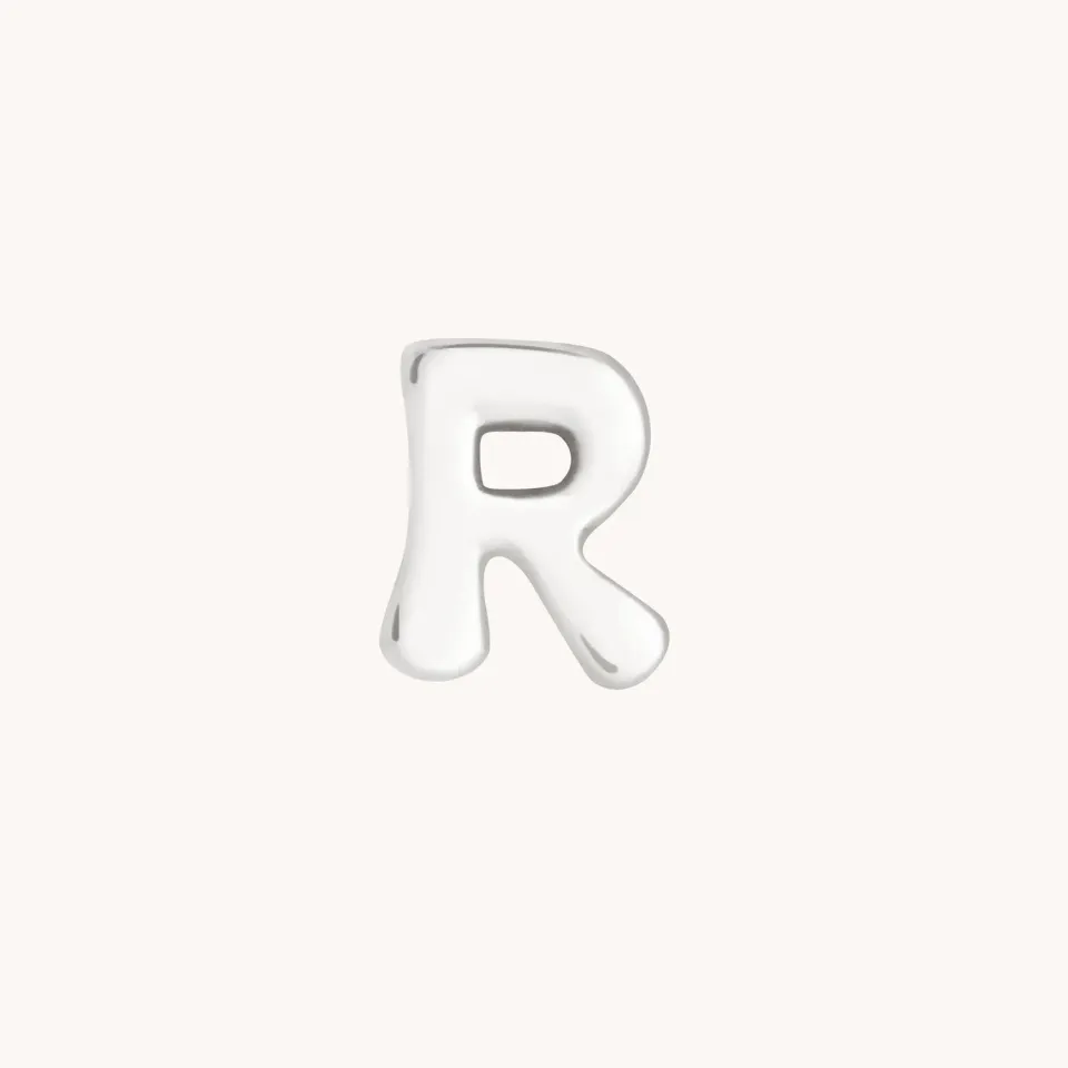 Astrid & Miyu R Initial Click charm or blanc lettre