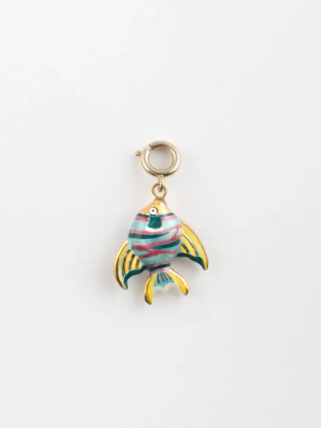 Nach Bijoux Maxi Poisson Arc-en-ciel charms porcelaine 2,3 cm