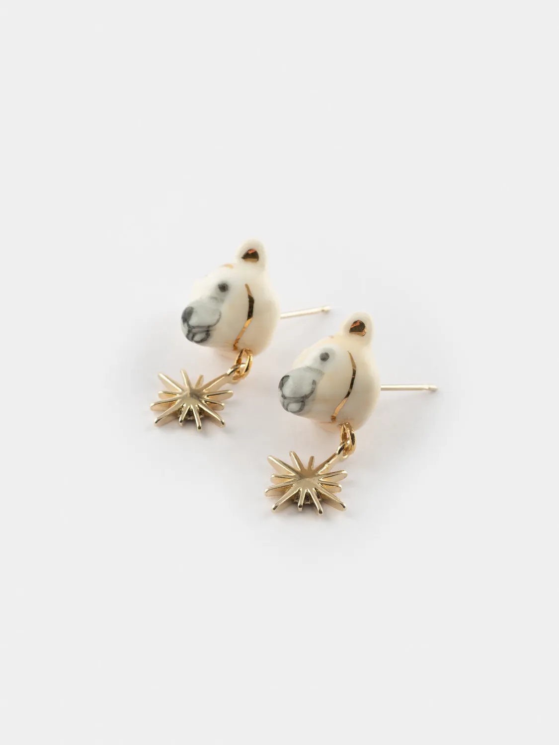 Nach Bijoux Arctique ours polaire boucles d'oreilles 2,4 cm