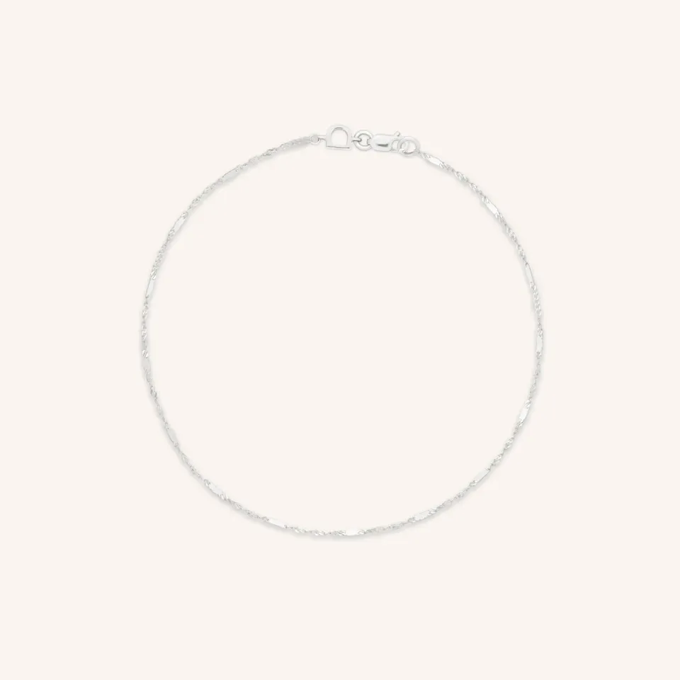 Astrid & Miyu Astrid Story Chain bracelet or blanc massif