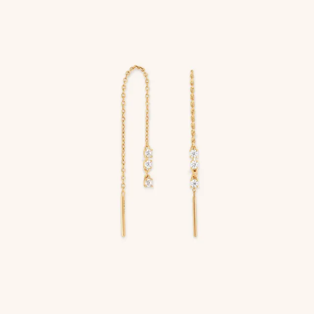 Astrid & Miyu Crystal boucles traversantes or cristal