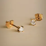 Astrid & Miyu Diamond Solitaire puces or massif diamant