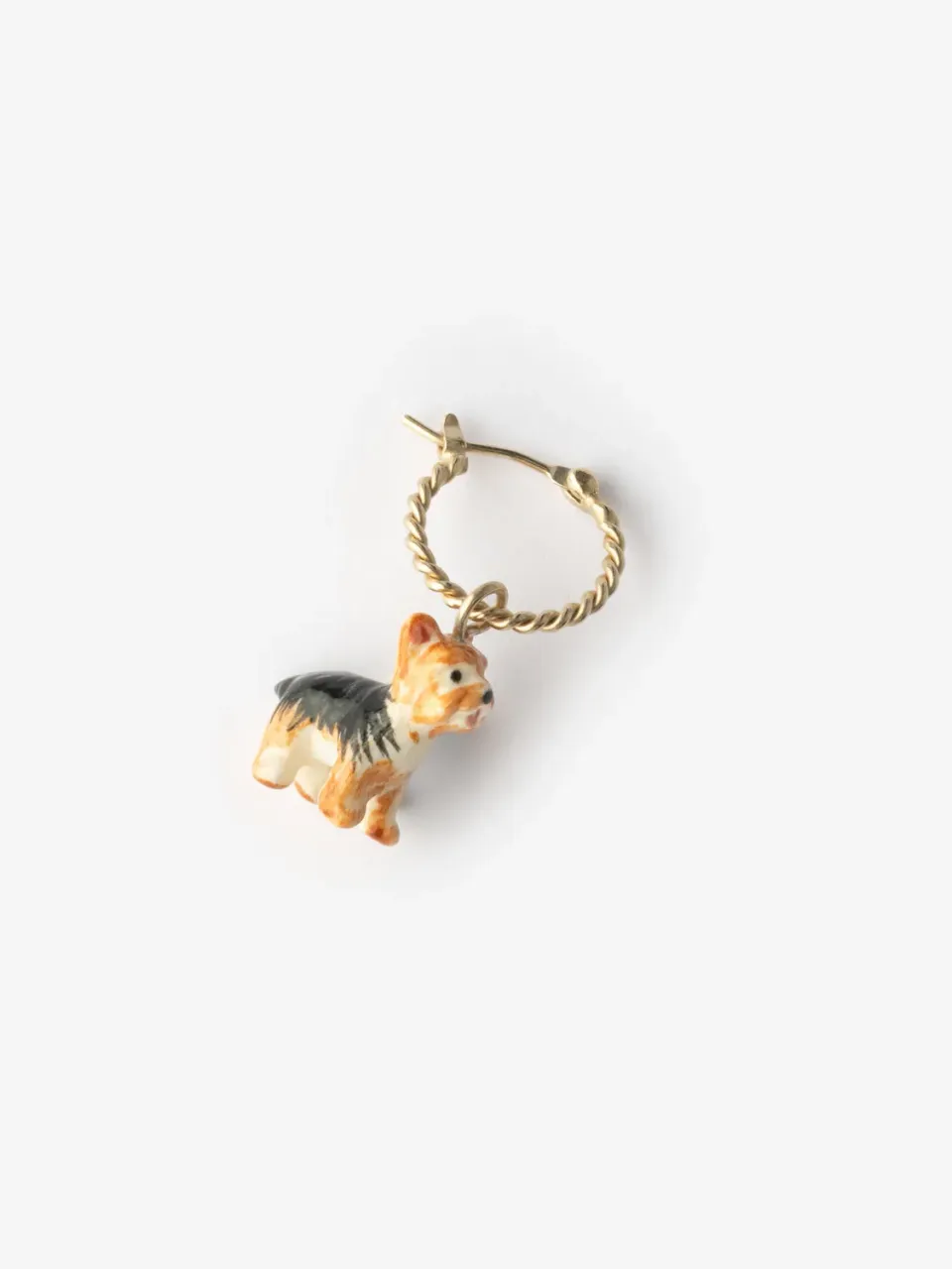 Nach Bijoux Mini créole chien Yorkshire boucle d'oreille