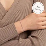Astrid & Miyu Soho Chain bracelet or blanc massif