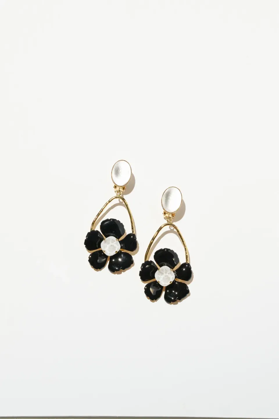 Philippe Ferrandis Black Blossom boucles d’oreilles clips