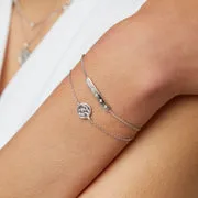Astrid & Miyu Pisces bracelet zodiaque Poissons argent
