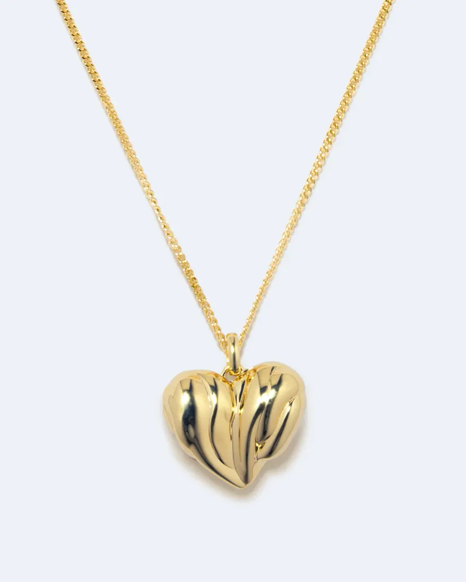 Completedworks Love Don't Lie collier pendentif vermeil doré