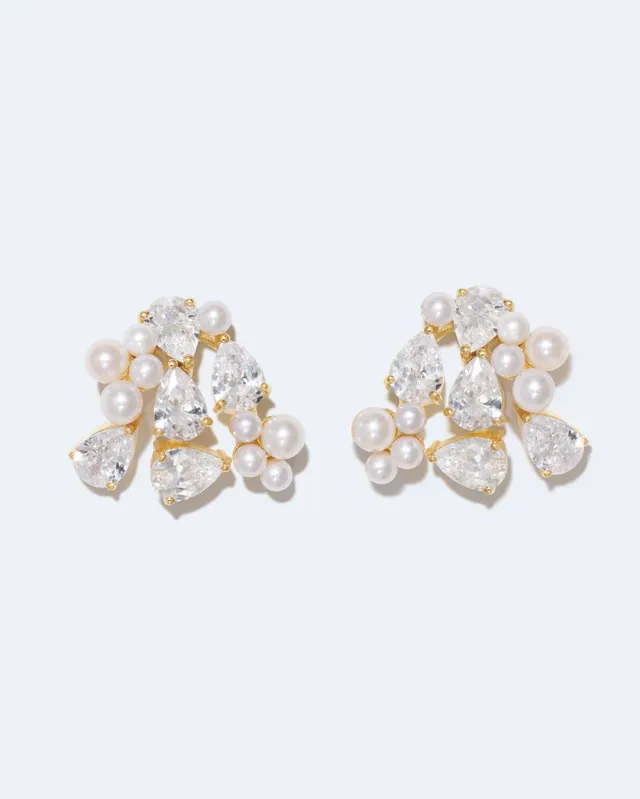 Completedworks Breaths boucles d’oreilles perle zirconia