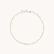 Astrid & Miyu Essential Beaded Chain bracelet argent perles