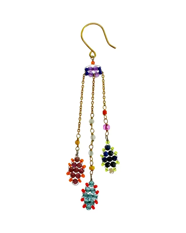 Le Fourbi de Capucine BEL13 boucles d’oreilles lapis améthyste