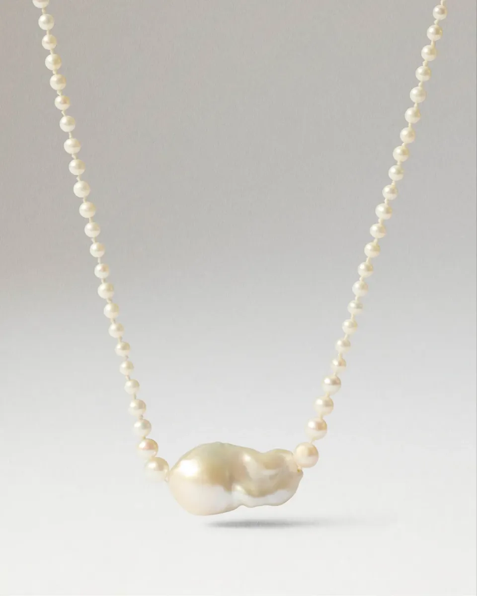 PDPAOLA La Perla collier perle d’eau douce S M