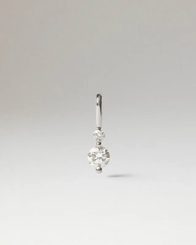 PDPAOLA Aria pendentif or blanc 18 carats diamants