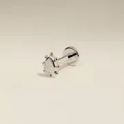 Astrid & Miyu Moonstone Beaded piercing or blanc pierre lune