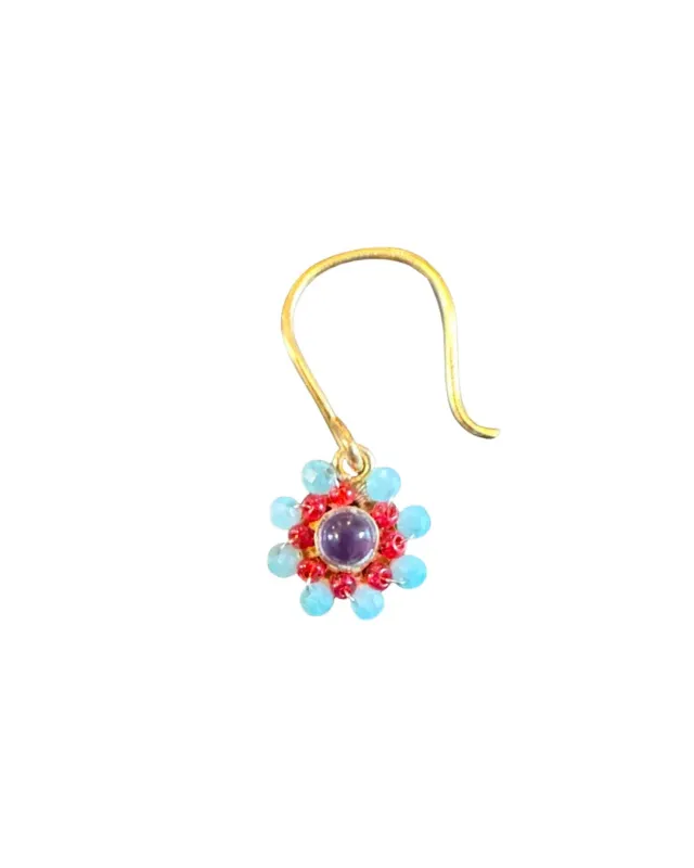 Le Fourbi de Capucine LF42 boucles d'oreille amazonite 2,6 cm