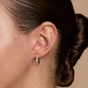 Astrid & Miyu Pavé Essential Small créoles argent pavé