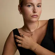 Astrid & Miyu Orbit Crystal bracelet doré pendentif cristal