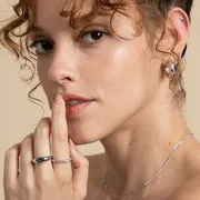 Astrid & Miyu Navette Crystal bague argent cristal navette