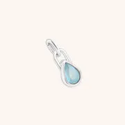 Astrid & Miyu September Lapis charm clip argent pierre bleue