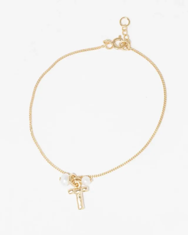 Completedworks Classicworks T bracelet perle vermeil or