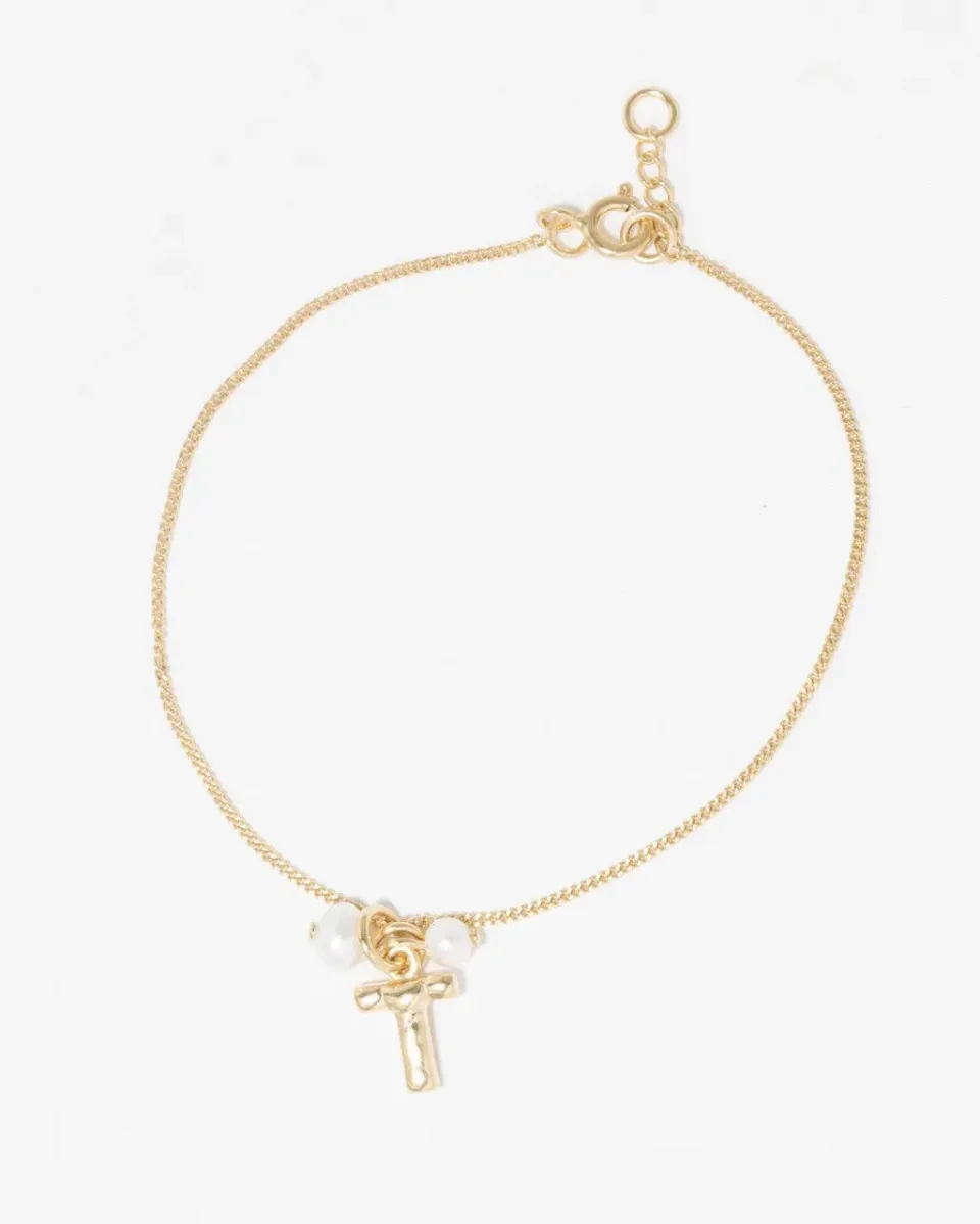 Completedworks Classicworks T bracelet perle vermeil or