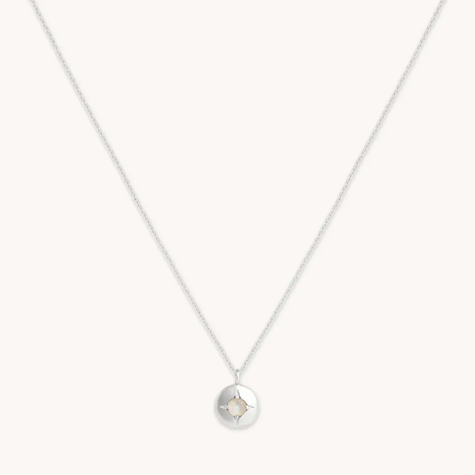 Astrid & Miyu October collier opale or blanc naissance
