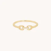 Astrid & Miyu Rope Daith anneau piercing or massif torsadé