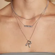 Astrid & Miyu R Initial Bold Collier Initiale Argent