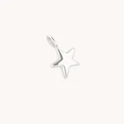 Astrid & Miyu Star Charm breloque or blanc 9 carats