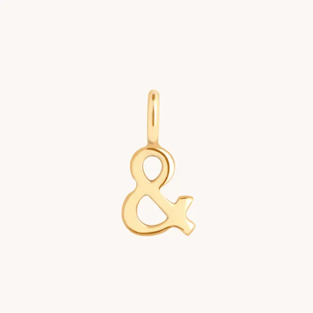 Astrid & Miyu & breloque or jaune 9 carats esperluette