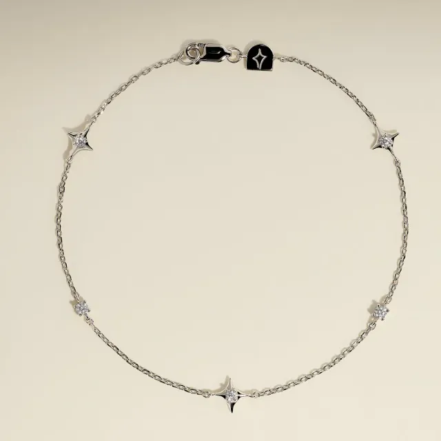 Astrid & Miyu Cosmic Star Charm bracelet argent étoile