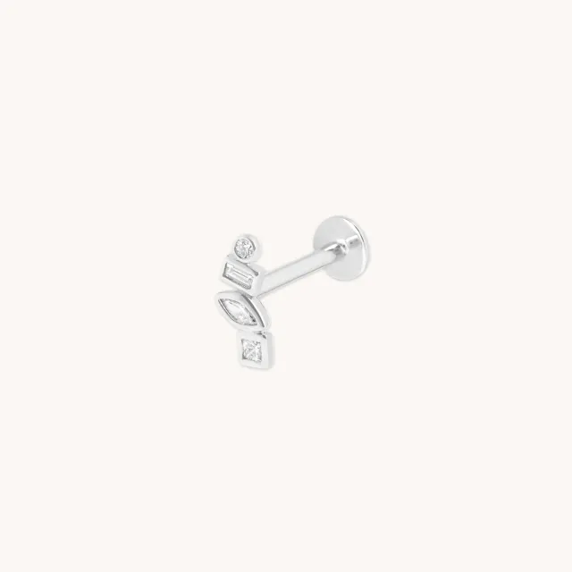 Astrid & Miyu Bezel Cluster Diamond piercing or blanc massif