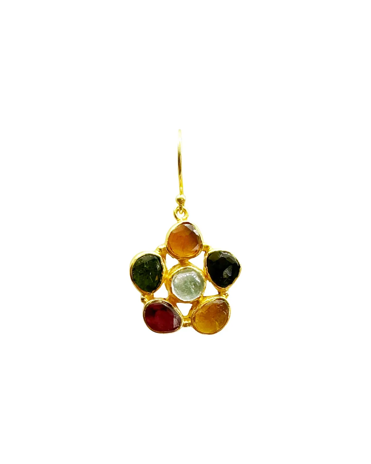 Le Fourbi de Capucine G26 boucles argent doré tourmaline