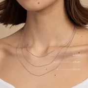 Astrid & Miyu Marylebone Chain collier or blanc massif