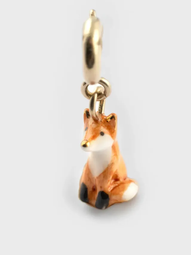 Nach Bijoux Charm's renard charme porcelaine dorée