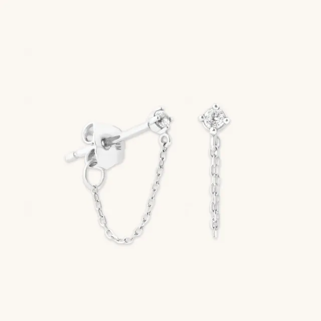 Astrid & Miyu Topaz Chain clous or blanc topaze