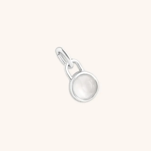 Astrid & Miyu Moonstone June Clip Charm argent pierre de lune
