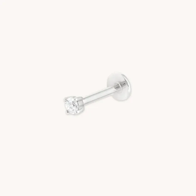 Astrid & Miyu Topaz piercing clou or blanc topaze